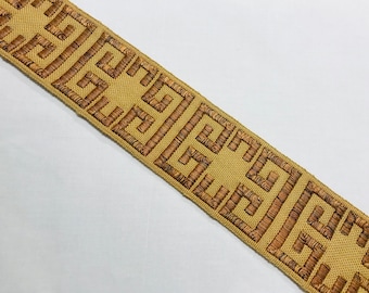 Kravet Couture / Barbara Barry Oxblood "EMPRESS EDGING" Passementerie Greek Key Trim - T30510-916 - Retails 80 yd - 10 yds - 1 AVAILABLE