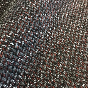 Robert Allen Graphite &quot;METAL WEAVE&quot; Italian Woven Variegated Texture Fabric - 190223 - Retails 131.00 yd - Below Wholesale - 3.9 yds