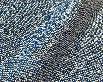 Designers Guild Cobalt "NAVARRE" Two Tone Jacquard Indoor Outdoor Fabric - FDG2871-01 - Retails 210.00 yd - Below Wholesale - 1.9 yds - A