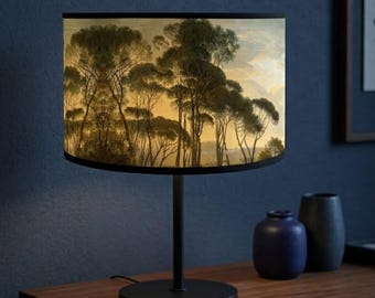 Bamboo Lampshade Table Lamp, Boho Fabric Lampshade, Natural Woven Light Shade, Rustic Bedside Lamp Cover, Japandi Home Decor