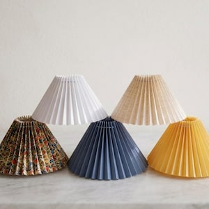 Paralume in tessuto plissettato fatto a mano – Paralume vintage per lampada da tavolo, paralume per lampada a sospensione, decorazione accogliente per la casa, illuminazione per comodino e soggiorno
