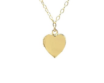 Gold Envelope Locket Necklace Personalized Initial. - Etsy