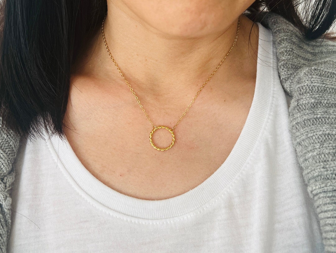 Gold Rope Chain, 3.5mm Rope Necklace, Twisted Necklace Chain 