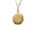 Small Round Gold Locket Necklace - Dainty Everyday Small Locket Necklace