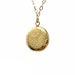 Small Round Gold Locket Necklace - Dainty Everyday Small Locket Necklace 