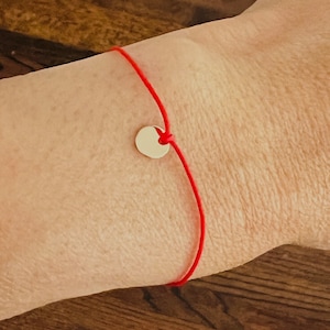 Adjustable Gold Fill Disc Macrame Bracelet Available in Gold, Rose Gold, and Silver