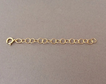 ADD ON Extension Chain Gold Fill Rose Gold Fill or Sterling Silver