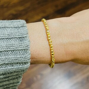 Gold Beaded Nugget Bracelet