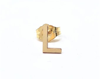 Letter Stud Earrings in Gold Fill, Rose Gold Fill, or Sterling Silver