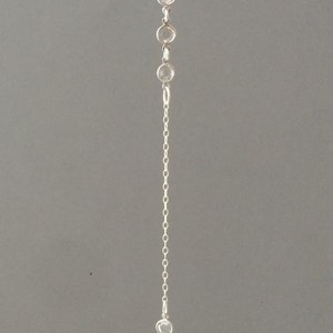 THREE Crystal Gold Y Lariat Drop Necklace also in Silver and Rose Gold image 3