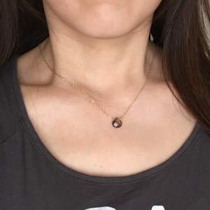 Brown Smoky Quartz Necklace available in gold, rose gold, or silver image 5