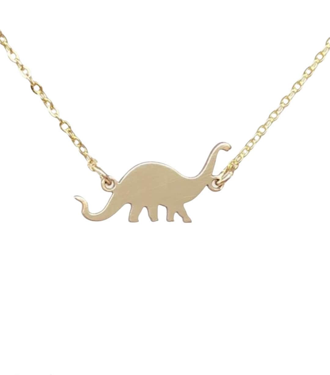 Brachiosaurus Charm Necklace  14k Gold Fill, Rose Gold Fill, or ...