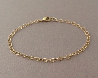 Twisted 14k Gold Fill Chain Bracelet