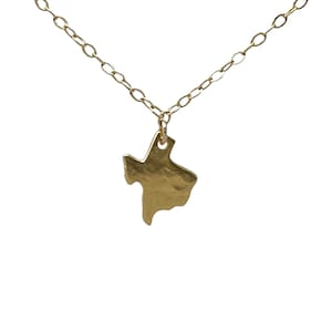 Hammered Gold Texas Necklace also in Silver
