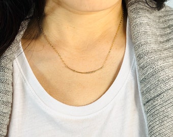 CUSTOM Gold Fill Morse Code Necklace, also in Sterling Silver - Personalized Necklace - Custom, Minimalist, Handmade Jewelry