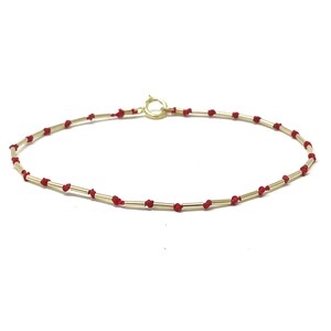 Silk Thread Line Gold Fill Bracelet also available in Silver - Delicate Everyday Stacking Bracelet