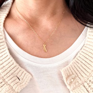Tiny California State Necklace – 14k Gold Fill, Rose Gold Fill, Sterling Silver – Dainty State Pendant – Minimalist Jewelry – Gift for Her