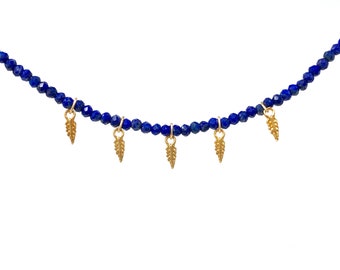 Charmed Lapis Lazuli Gold Fill Necklace also in Sterling Silver