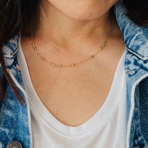 Custom Word or Phrase Morse Code Necklace  in Gold Fill or Sterling Silver - Personalized Necklace