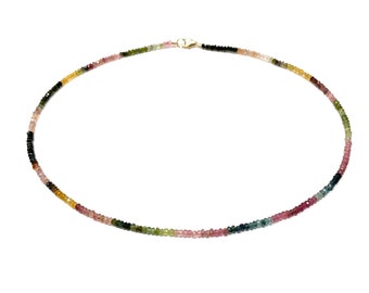 Tourmaline Ombre Full Beaded Necklace