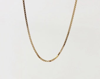 Gold Fill BOX CHAIN Necklace also in sterling silver