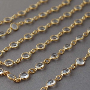 Long Clear Gold Swarovski Crystal Necklace also i Rose Gold