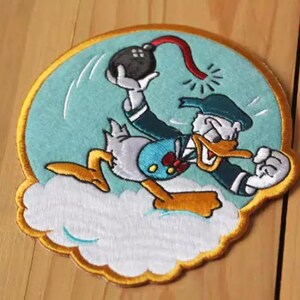 WWII USAAF 531st Bombardment Squadron Donald Duck Embroidered Badge | Military Patch Reproduction | Large Size