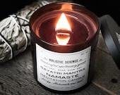 Gayatri Mantra-Namaste Meditation Black Scented Wood Wick Candle