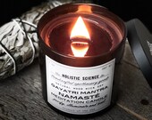 Gayatri Mantra-Namaste Meditation Black Scented Wood Wick Candle