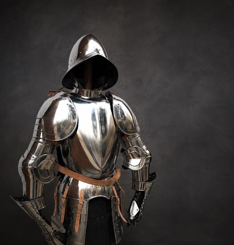Buy Wearable Medieval Knight Full Plate Steel Armor Suit With Helmet ...