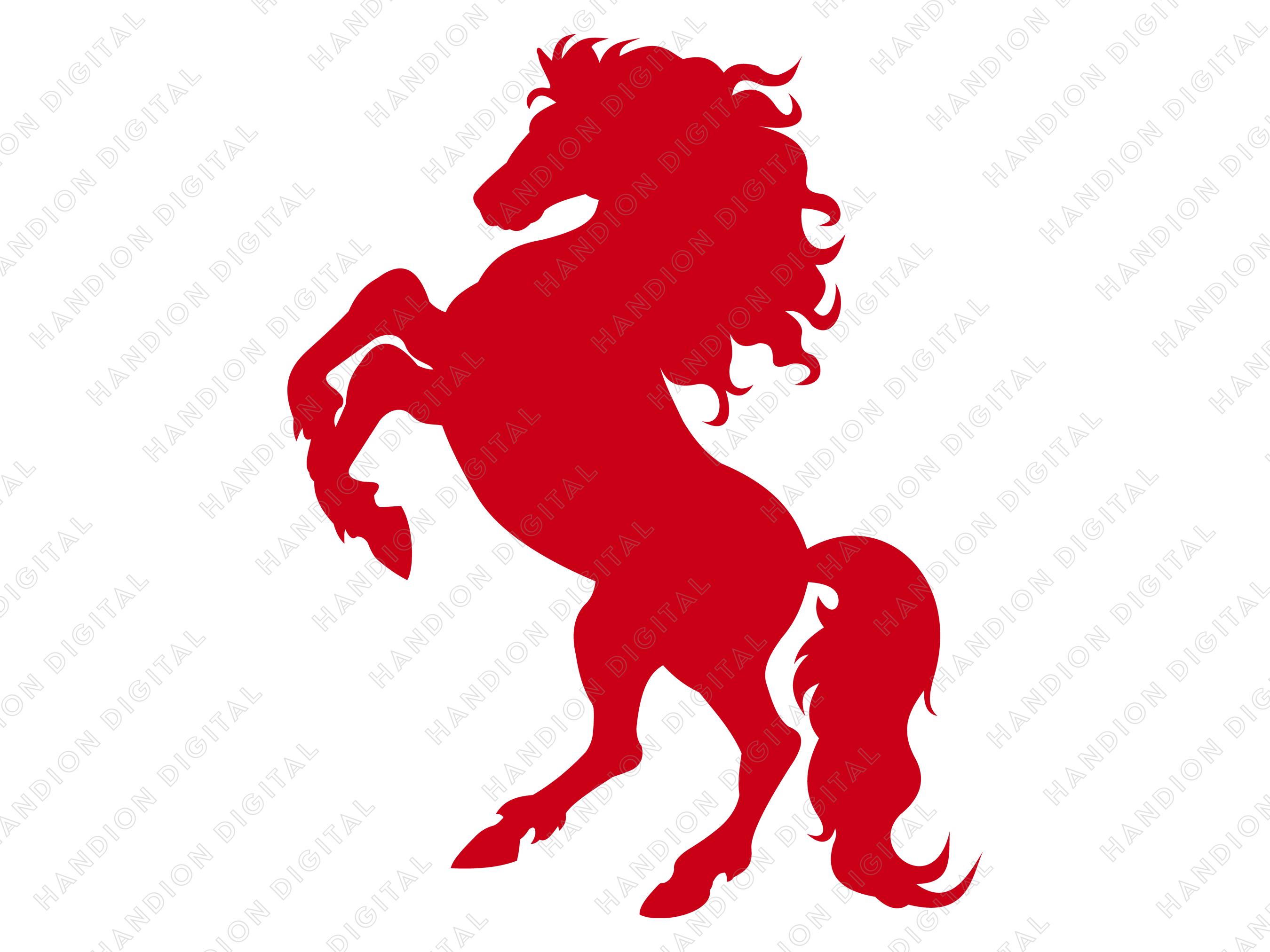 Stallion Svg Simple Rearing Stallion Horse Layered SVG for Cricut Mustang Equestrian Art ...