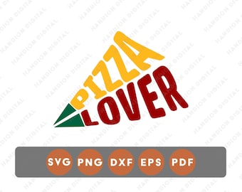 Typografia dla miłośników pizzy retro, plik Cricut SVG, transfer DTF PNG, projekt naklejek winylowych