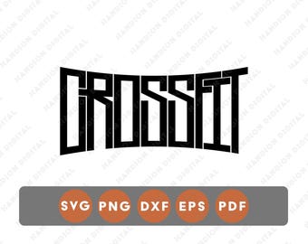SVG de CrossFit, Frase Motivacional de Fitness, Arte Tipográfica para Treino, DTF, Cricut