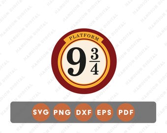 Platform 9 3/4 Station Logo Layered SVG for Cricut DTF DTG Sublimation Wizard Design