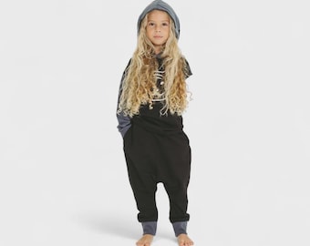 Kids Harem Joggers, Minimalist Toddler Sweatpants, Cotton Harem Pants, Unisex Streetwear Clothing