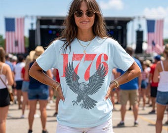 Retro 1776 Bald Eagle 250th Anniversary American 4th of July T-shirt | USA Independence Day Tee