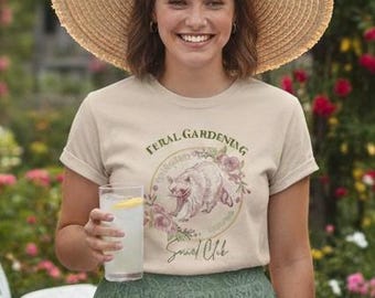 Feral Gardening Floral Tee | Rustic Wild Animal Garden Shirt