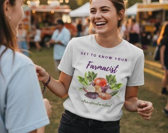 Get to Know Your Farmacist T-shirt | Farm Fresh Vegetable Illustration | Local Farm | Farmers Market