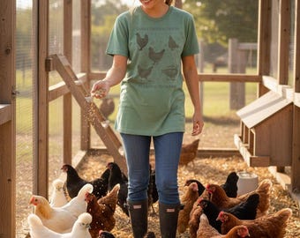 Farm Chickens Illustration Tee | Easily Distracted by Plants & Peckers