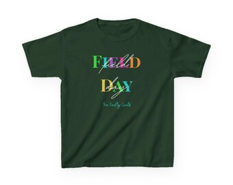 Field Day Kids Tee | Colorful Lettering, School Sports Shirt