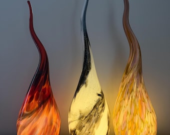 Mundgeblasene Kunstglas-Solareinsätze - flammenförmige Terrasse