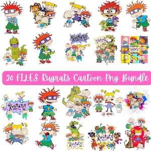 Rugrats Cartoon Clipart Bundle, 90s Retro PNG (Digital Download
