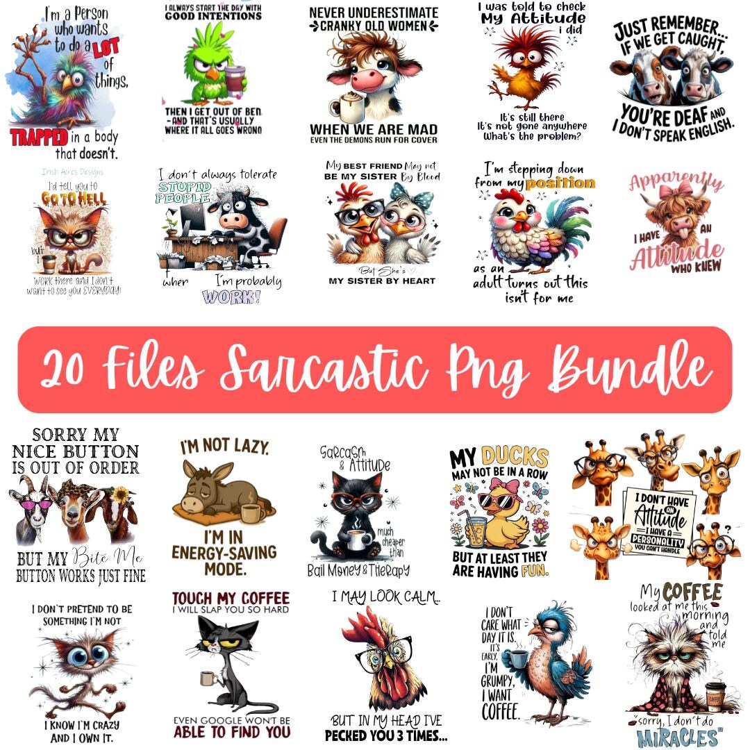 Humor Round Graphics Sarcastic PNG Bundle, Funny Quotes T-shirt Graphics, Adult Humor ...