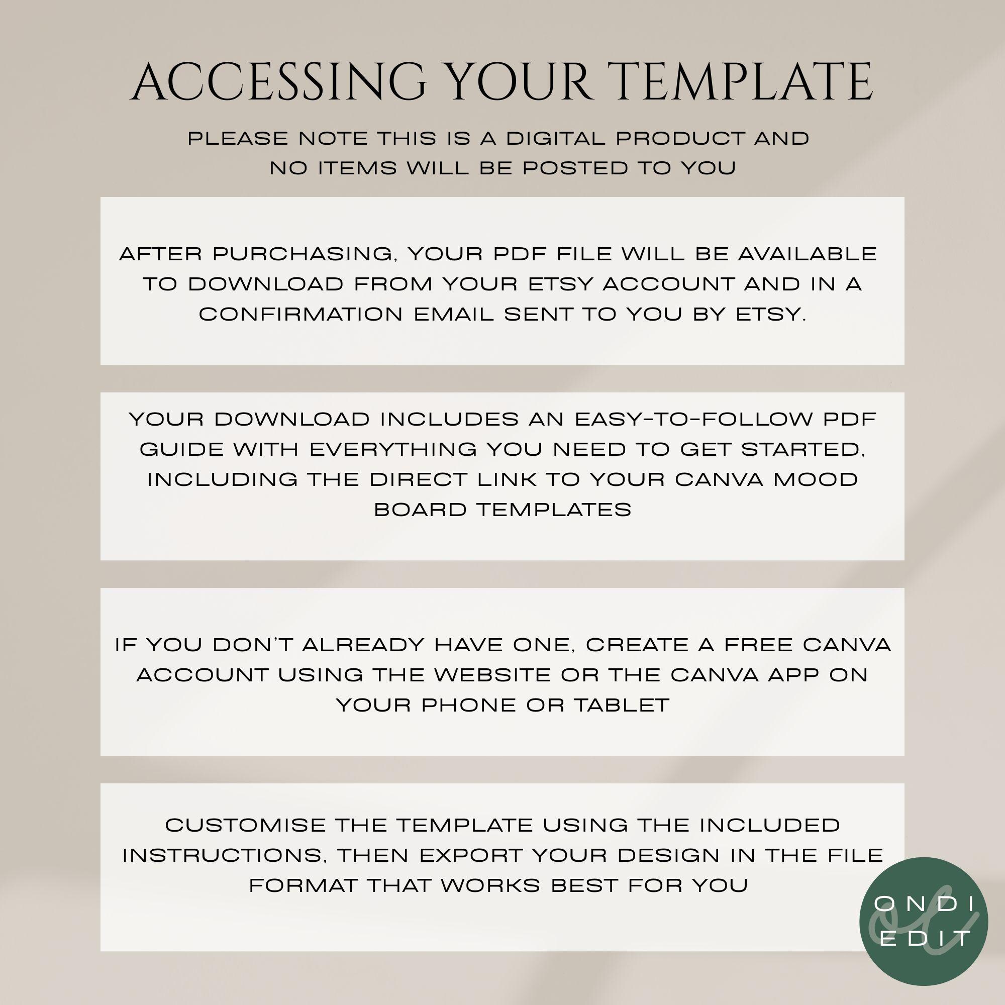 Editable Canva Mood Board Templates | Interior Design Planning Tool ...