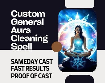 Benutzerdefinierte allgemeiner Aura-Reinigungszauber - Energie Erneuerung | Spirituelles Balance Ritual, Same Day gegossen