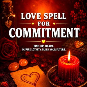Love Spell for Obsession & Commitment, Powerful Binding love spell for Stubborn Target | Make Them Commit | Same Day cast