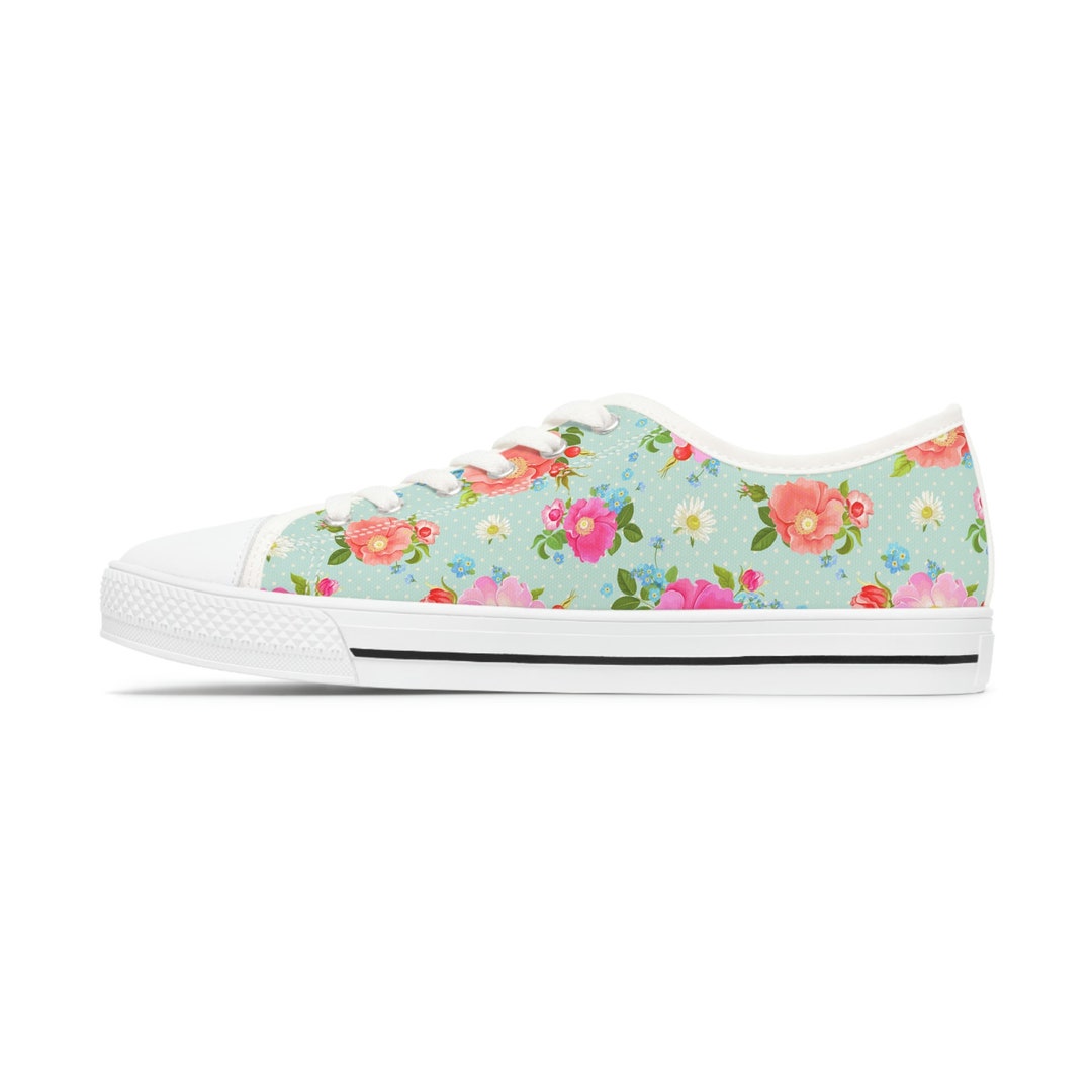 Women's Low Top Sneakers spring Floral - Etsy