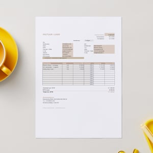 Modello di fattura per Fogli Google | Rosa tenue | Modello di fattura per freelance NL | Amministrazione fiscale e doganale | Download immediato