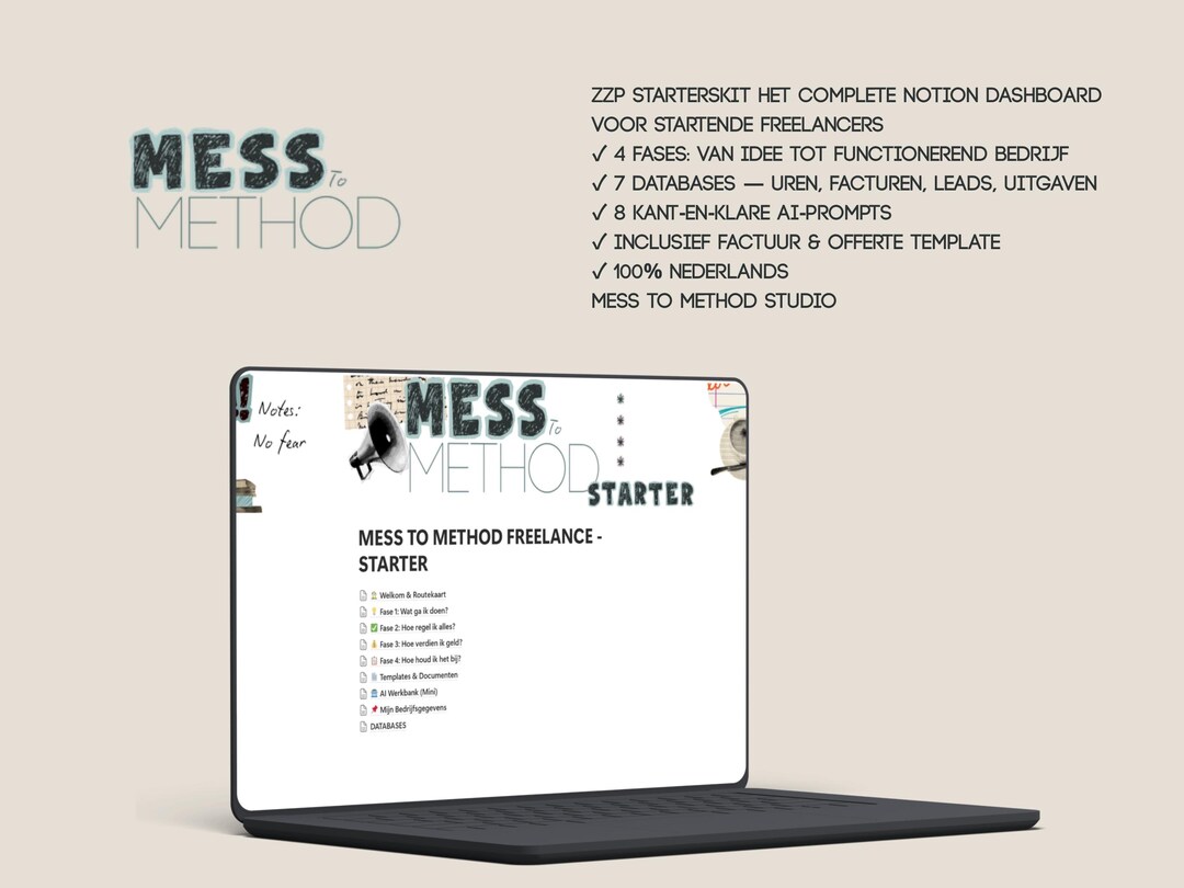 Freelancer Starter Kit Notion Template | Starting Freelance Netherlands ...