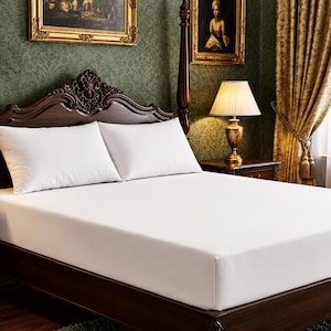 Bed Sheet Fitted – 100% Egyptian Cotton - 600 Thread Count (TC) , 30cm Deep Pocket, Hotel Quality Bedding